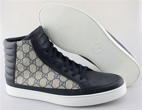 gucci sneakers navy|blue suede gucci sneakers.